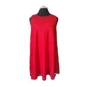 NEW Miami Women's Red Lace Sleeveless Dress - Size Large - NWT